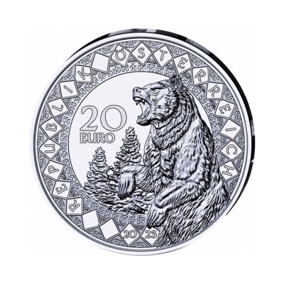 Léčivá síla medvěda - 22,42 g - stříbrná sběratelská mince