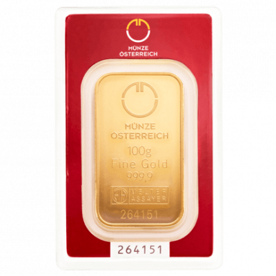 Münze Österreich 100g - Investeerimiskuld valuplokkidena