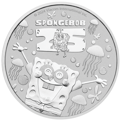 Spongebob Karupoeg - 1 Oz - Hõbedast investeerimismünt