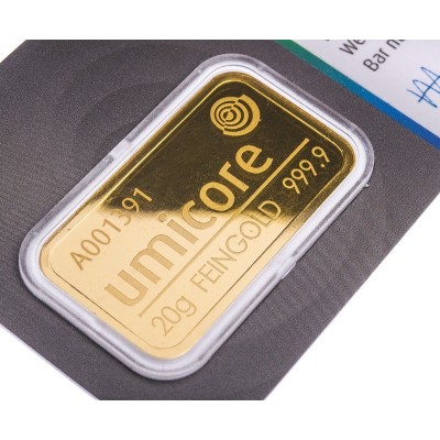 Umicore - 20g - investeerimiskulla valuplokk