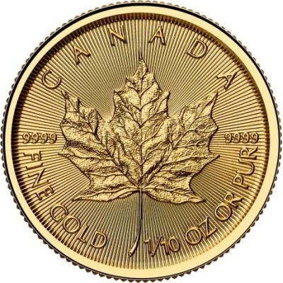Maple Leaf (2025) - 1/10 Oz - kuldne investeerimismünt.