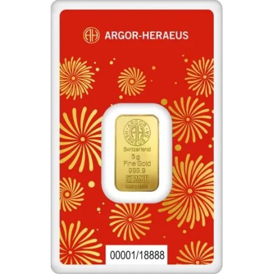Argor Heraeus - Käärme aasta (2025) - 5 g - kuldkangas.