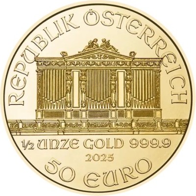 Wiener Philharmoniker (2025) - 1/2 Oz - kuldne investeerimismünt