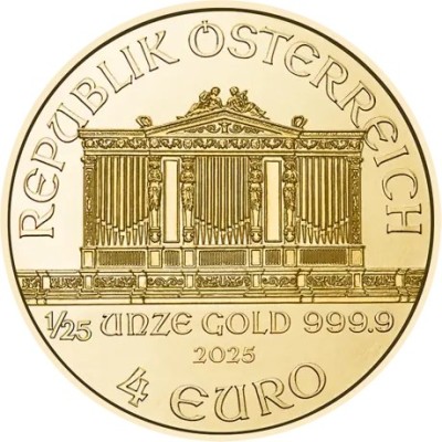 Wiener Philharmoniker (2025) - 1/25 Oz - kuldne investeerimismünt