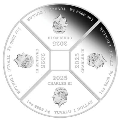 Lunar Snake Quadrant - 4 Oz - hõbedast kollektsioonimünt