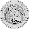 Tudor Beasts Queen Panther - 2 Oz - Hõbedast investeerimismünt