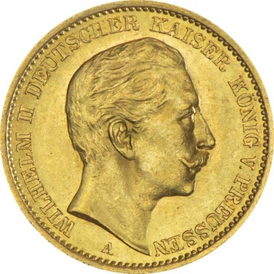 Saksa keisririigi 20 marka - 7,96 g - kuldne investeerimismünt
