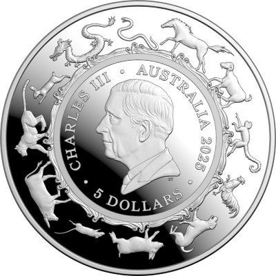 Käärme aasta - 1 oz - hõbedast kollektsioonimünt