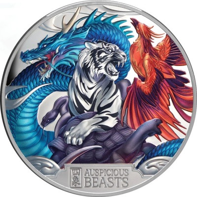 Auspicious Beasts - 5 Oz - hõbedast kollektsioonimünt