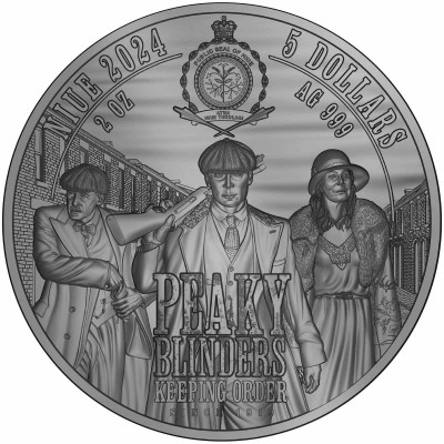 Peaky Blinders - Arthur Shelby - 2 Oz - hõbedast kollektsioonimünt