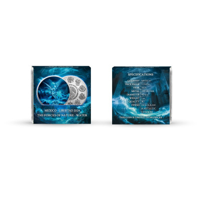 Mehhiko Libertad - Loodusjõud - vesi - 1 Oz - hõbedast meenemünt
