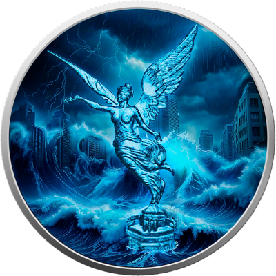 Mehhiko Libertad - Loodusjõud - vesi - 1 Oz - hõbedast meenemünt