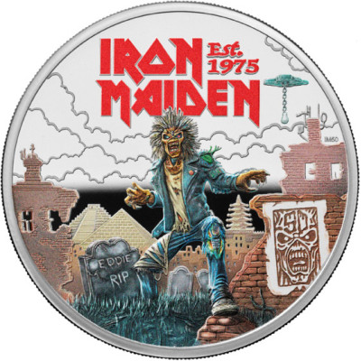 Iron Maiden - R.I.P Eddie - 1 Oz - hõbedast kollektsioonimünt (tarne 28.8.2025)