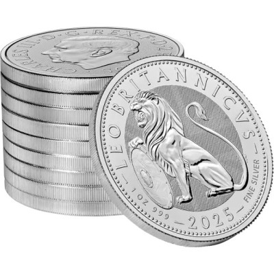 Briti lõvi (2025) - 1 Oz - investeerimishinnaga hõbemünt