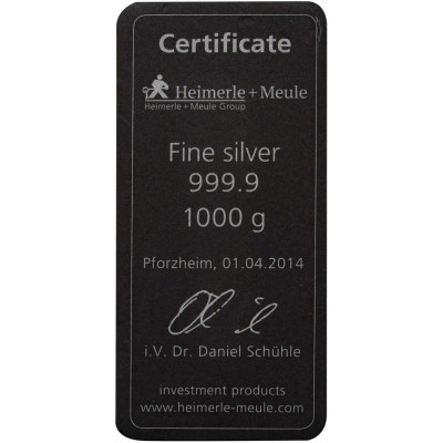Heimerle + Meule - 1 KG - hõbeda investeerimisplokid