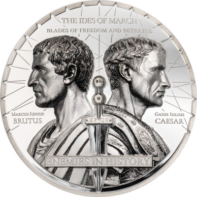 Brutus vs. Caesar (2025) - 2 oz - hõbedast Proof kollektsioonimünt (tarne 5.10.2025)