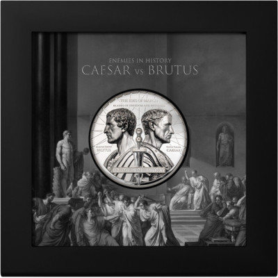 Brutus vs. Caesar (2025) - 2 oz - hõbedast Proof kollektsioonimünt (tarne 5.10.2025)