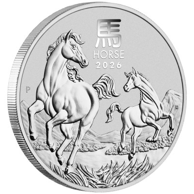 Lunar Horse (2026) - 1 Oz - investeerimishinnaga hõbemünt