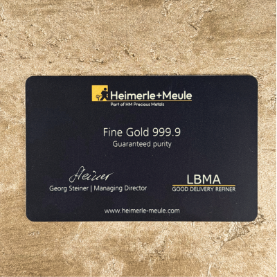 Heimerle + Meule - 0,5g - kuld investeerimisplokki