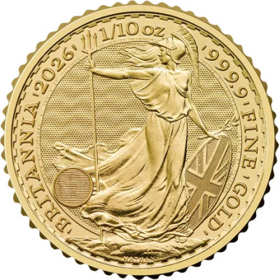 Britannia (2026) - 1/10 Oz - kuldne investeerimismünt