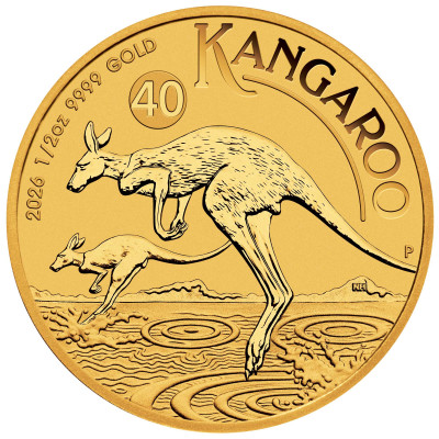 Austraalia känguru (2026) - 1/2 Oz - kuldne investeerimismünt