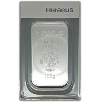 Argor-Heraeus 100 g - hõbedast investeerimisplokid