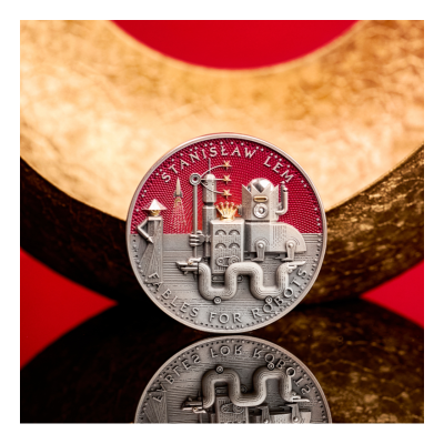 Stanislaw Lem - Fables for Robots - 2 Oz - hõbedast kollektsioonimünt