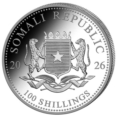 Aafrika elevant (2026) - 1 Oz - Hõbedast investeerimismünt (2026)