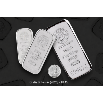 Silver set (1 kg + 500g + 250g Argor Heraeus) + free 1/4 Oz Britannia Silver Coin