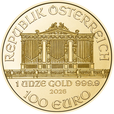 Wiener Philharmoniker (EUR vanemad aastad) - 1 Oz - kuldne investeerimismünt