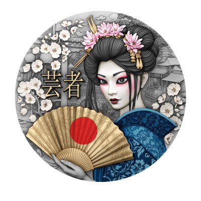 Geisha - 2 Oz - hõbedast kollektsioonimünt