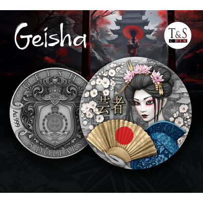Geisha - 2 Oz - hõbedast kollektsioonimünt