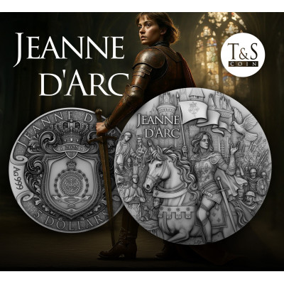 Jeanne d'Arc - 2 Oz - hõbedast kollektsioonimünt