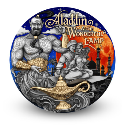 Aladdin ja võlulamp - 2 Oz - hõbedast kollektsioonimünt