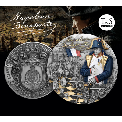 Napoleon Bonaparte - 2 Oz - hõbedast kollektsioonimünt