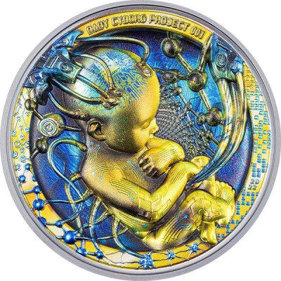 Baby Cyborg Revolution (2022) - 3 oz hõbedast meenemünt (Proof)