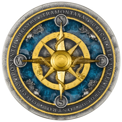 Compass Rose (2026) – 2 untsi – hõbedane kollektsioonimünt