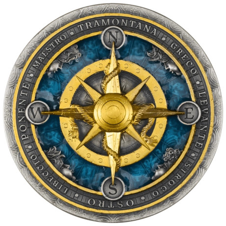 Compass Rose (2026) – 2 untsi – hõbedane kollektsioonimünt