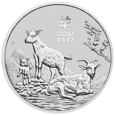 Lunar Goat (2027) – 1 unts – hõbedane investeerimismünt