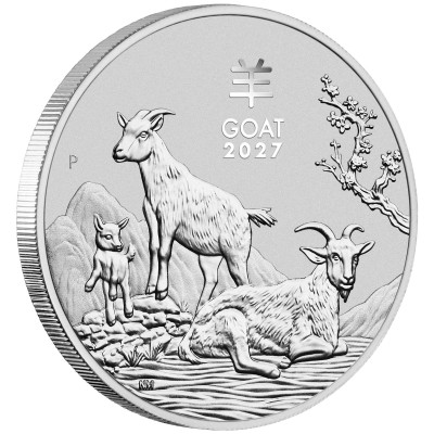 Lunar Goat (2027) – 1 unts – hõbedane investeerimismünt