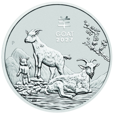 Lunar Goat (2027) – 1 kg – hõbedane investeerimismünt