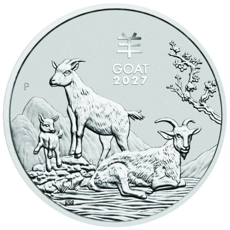 Lunar Goat (2027) – 1 kg – hõbedane investeerimismünt